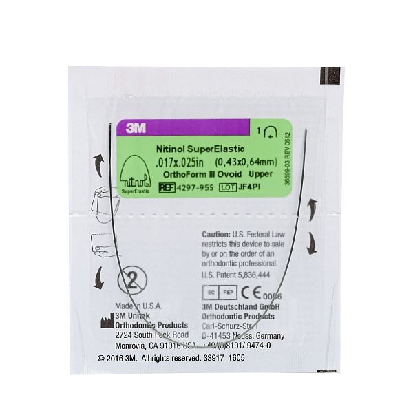 Дуга нитиноловая Unitek Super Elastic .016x.022 ВЧ  ФIII 3М